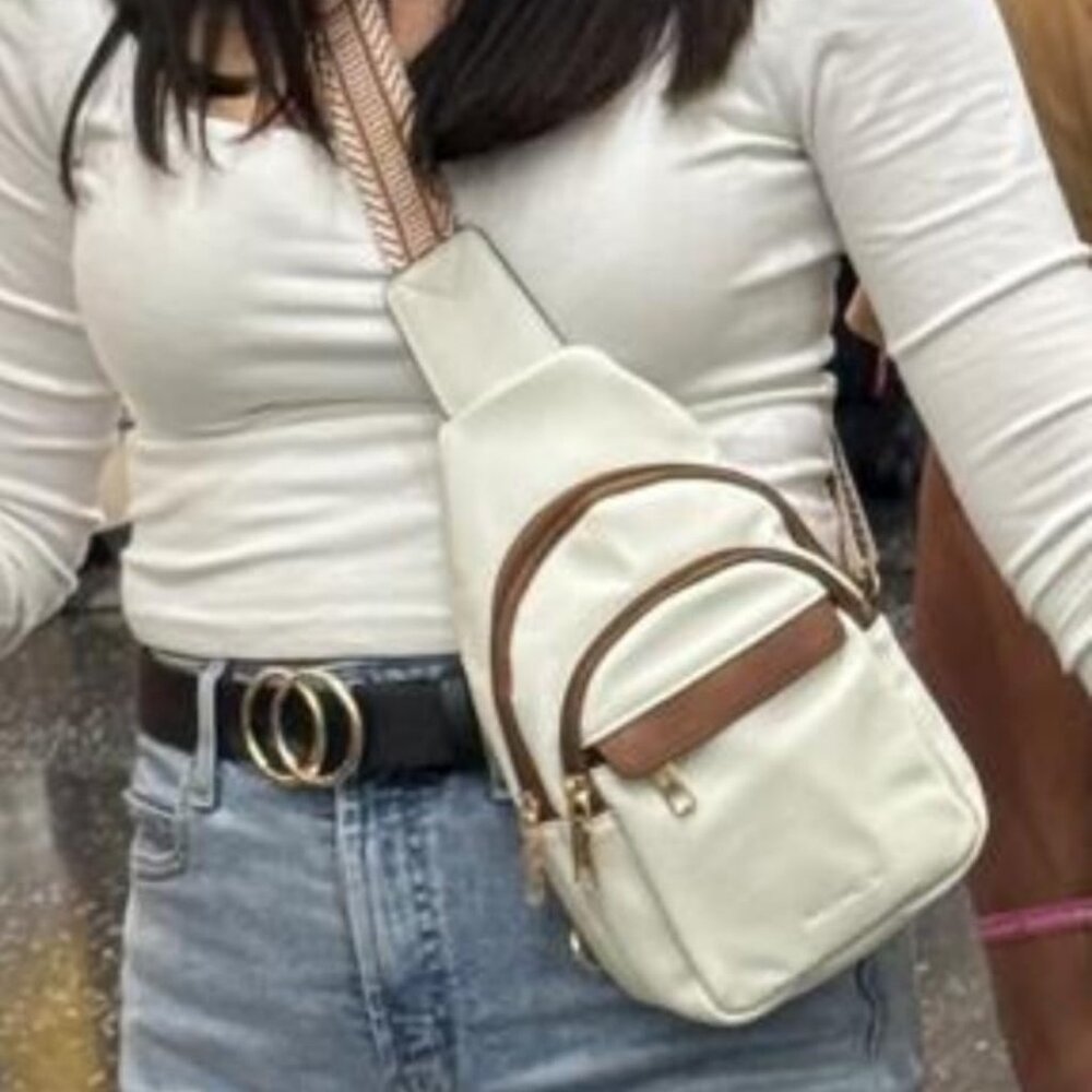 Women’s Leather Sling Bag • Crossbody Chest Fanny Pack